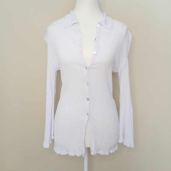Lovers + Friends Tops - Lover's & Friends Whitney Beach Shirt in Coconut White Size XS